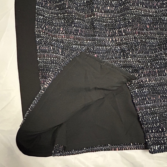 White House Black Market Tweed Pencil Skirt Metallic Black/Blue/Mauve Women’s 14 - Picture 7 of 12